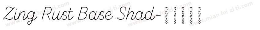 Zing Rust Base Shad字体转换